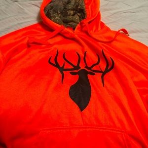 Hoodie hooded sweatshirt hunter orange